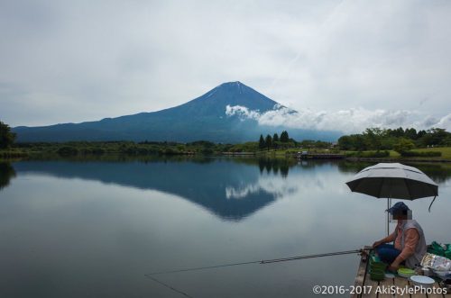 田貫湖の一本松桟橋からの富士山