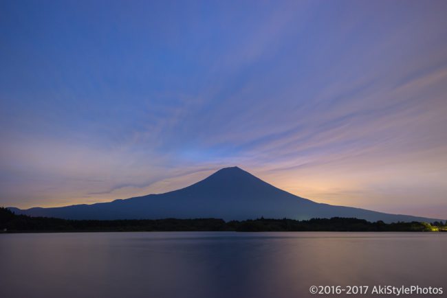 田貫湖からの富士山と夜明け
