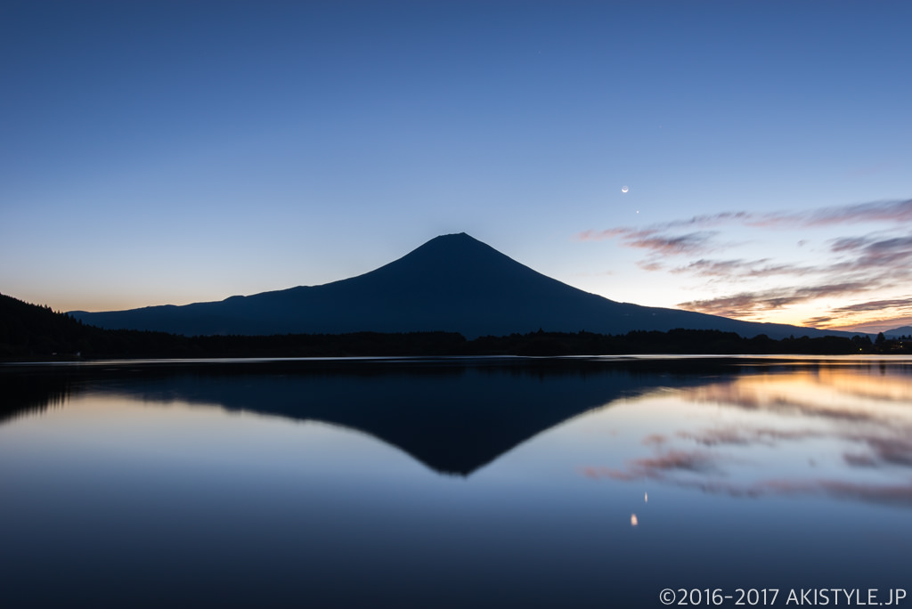 田貫湖の夜明けとリフレクション