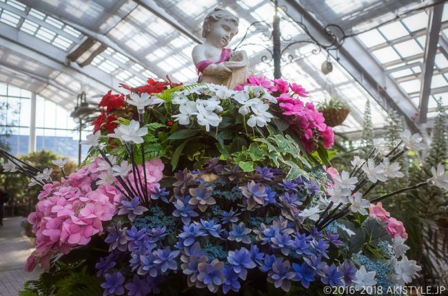 山中湖花の都公園のフローラルドームふらら