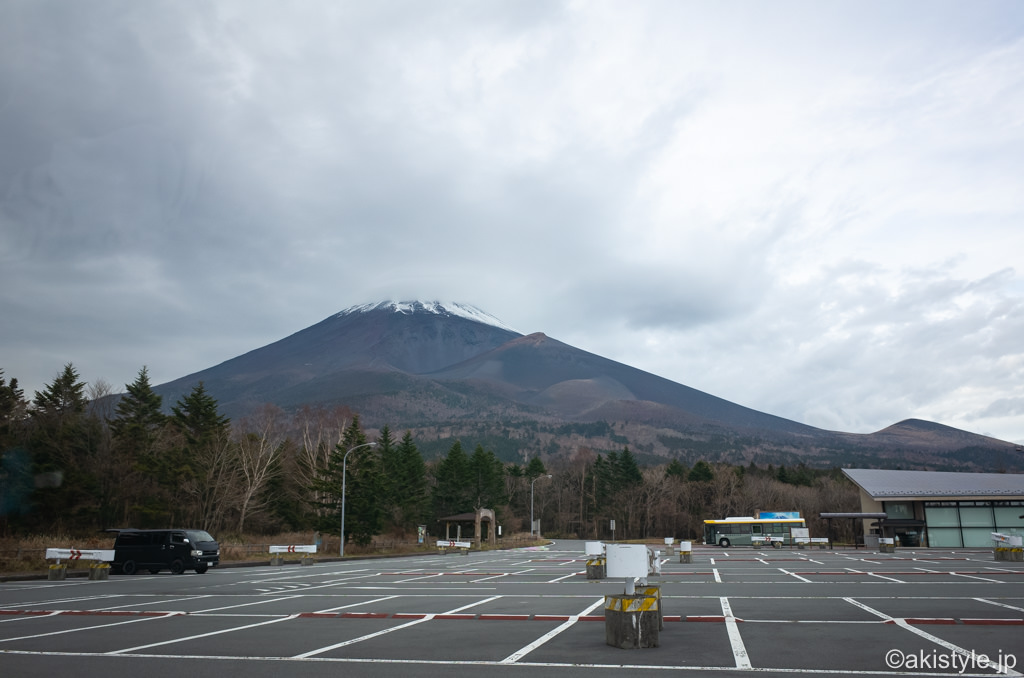 水ヶ塚公園駐車場と富士山