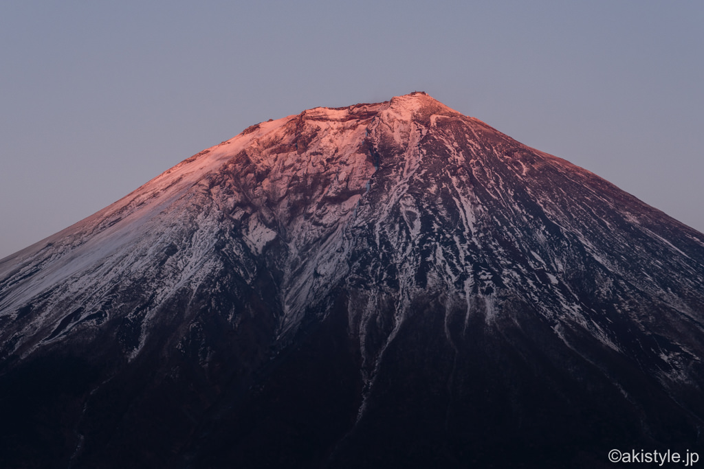 朝霧高原で紅富士