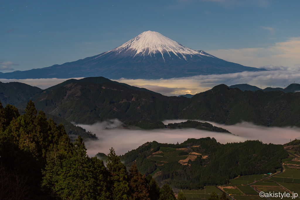 清水吉原と富士山