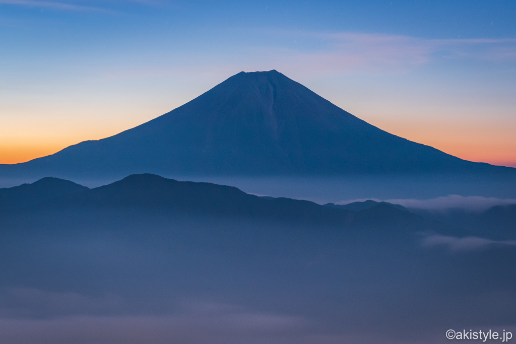 七面山からの富士山