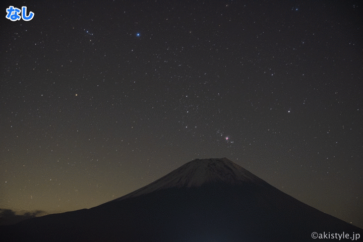 富士山とオリオン