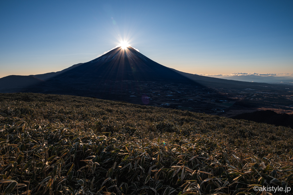 竜ヶ岳で初日の出ダイヤモンド富士