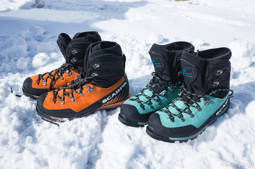 ブラウン×ピンク SCARPA 雪山用登山靴 SCARPA スカルパ モンブランプロ