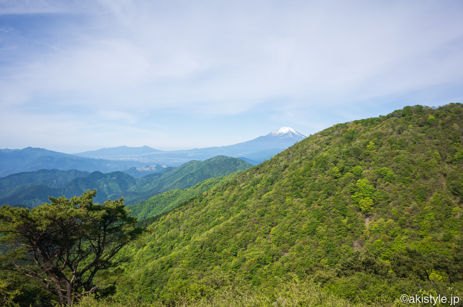 花立山荘から見る富士山